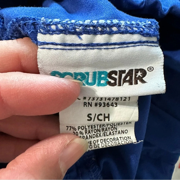 ScrubStar women's size small cobalt blue jogger scrubs - Picture 3 of 3